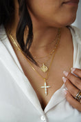 Load image into Gallery viewer, Opal Cross Necklace