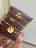 Load image into Gallery viewer, Double Hearted Initials Bracelet
