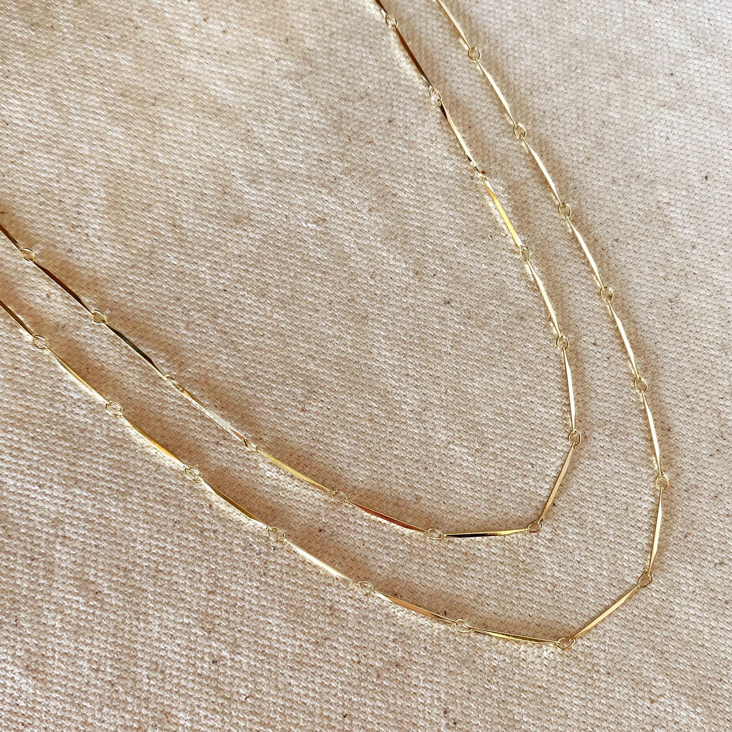 Diamond Cut Straw Chain