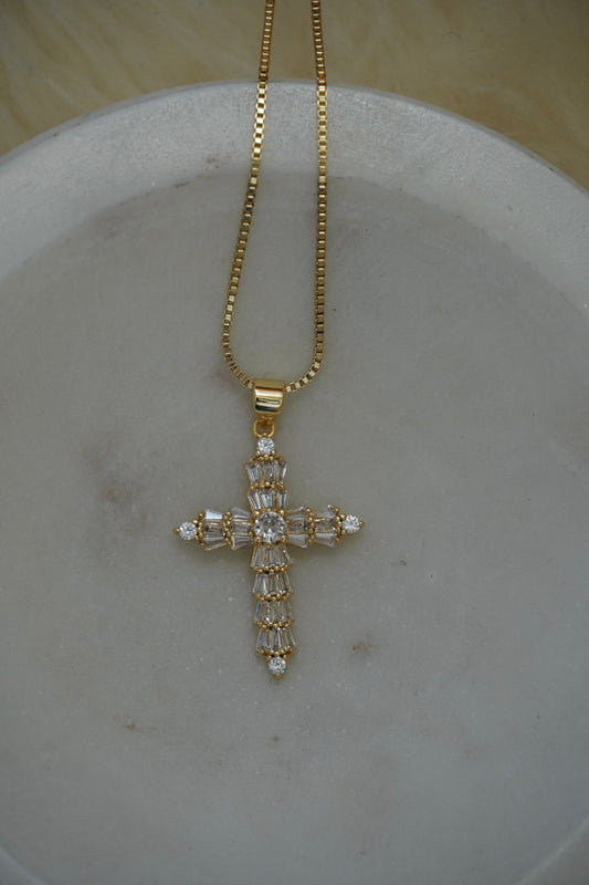 Shimmer Cross Necklace