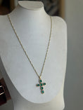 Load image into Gallery viewer, Emerald Cross Necklace
