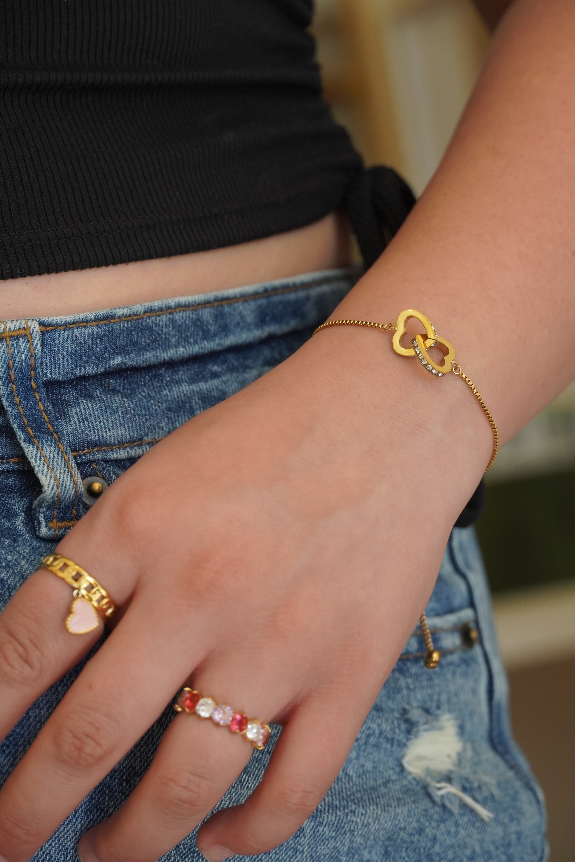 Double Heart Bracelet