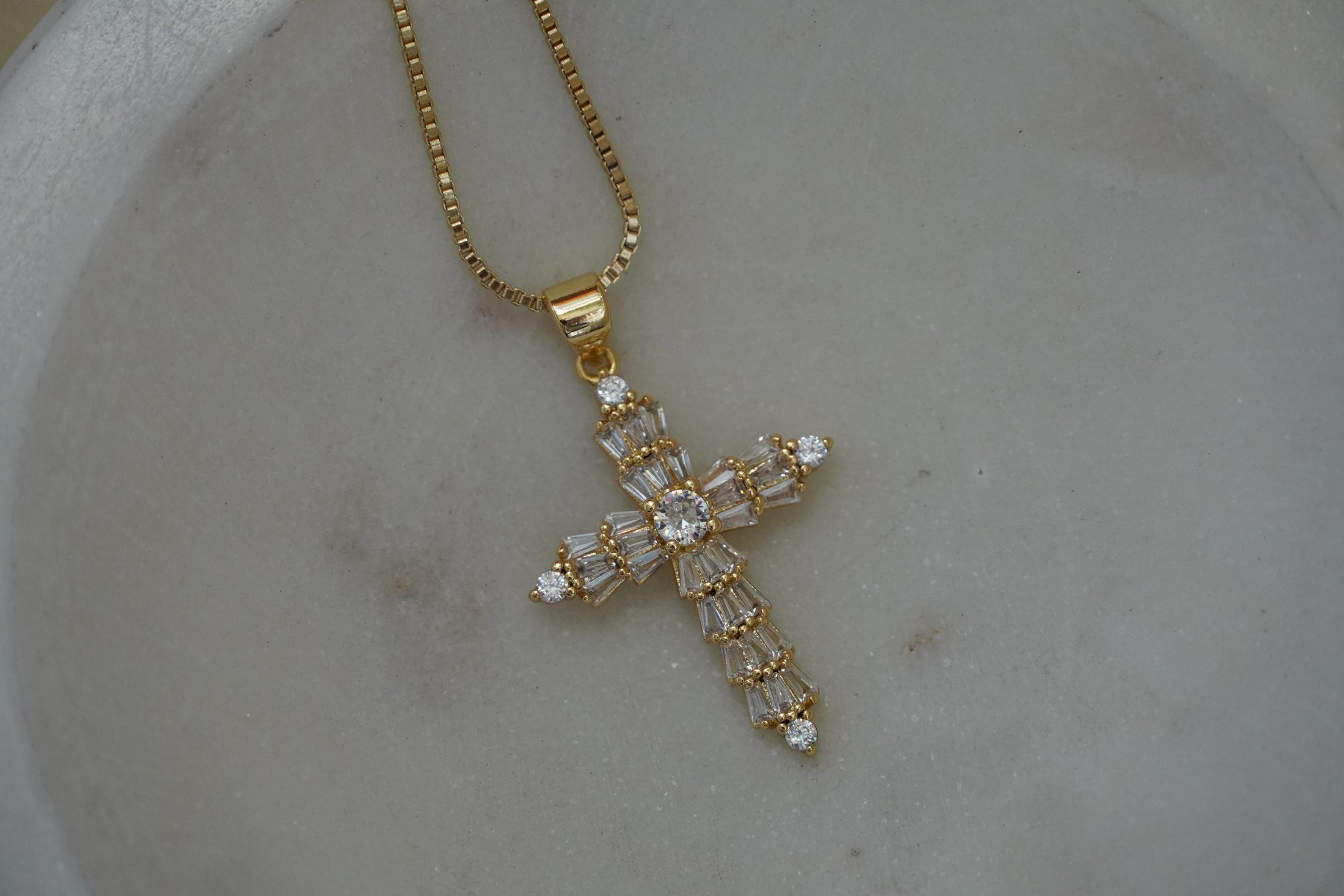 Shimmer Cross Necklace