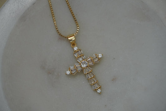 Shimmer Cross Necklace