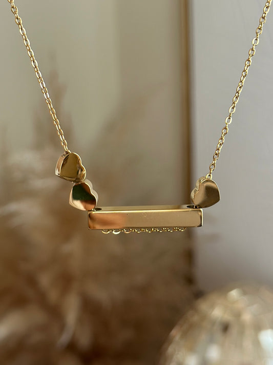 Hearts Bar Necklace