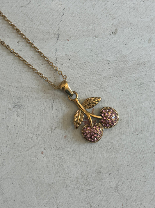 Pink Cherries Necklace