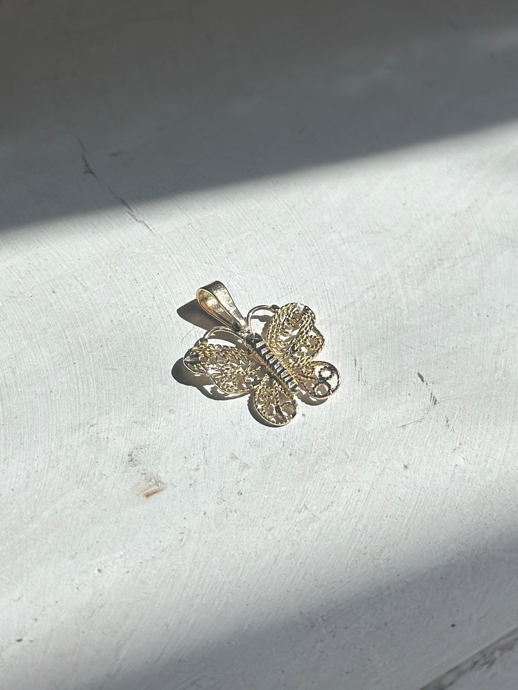 14k Butterfly Pendant