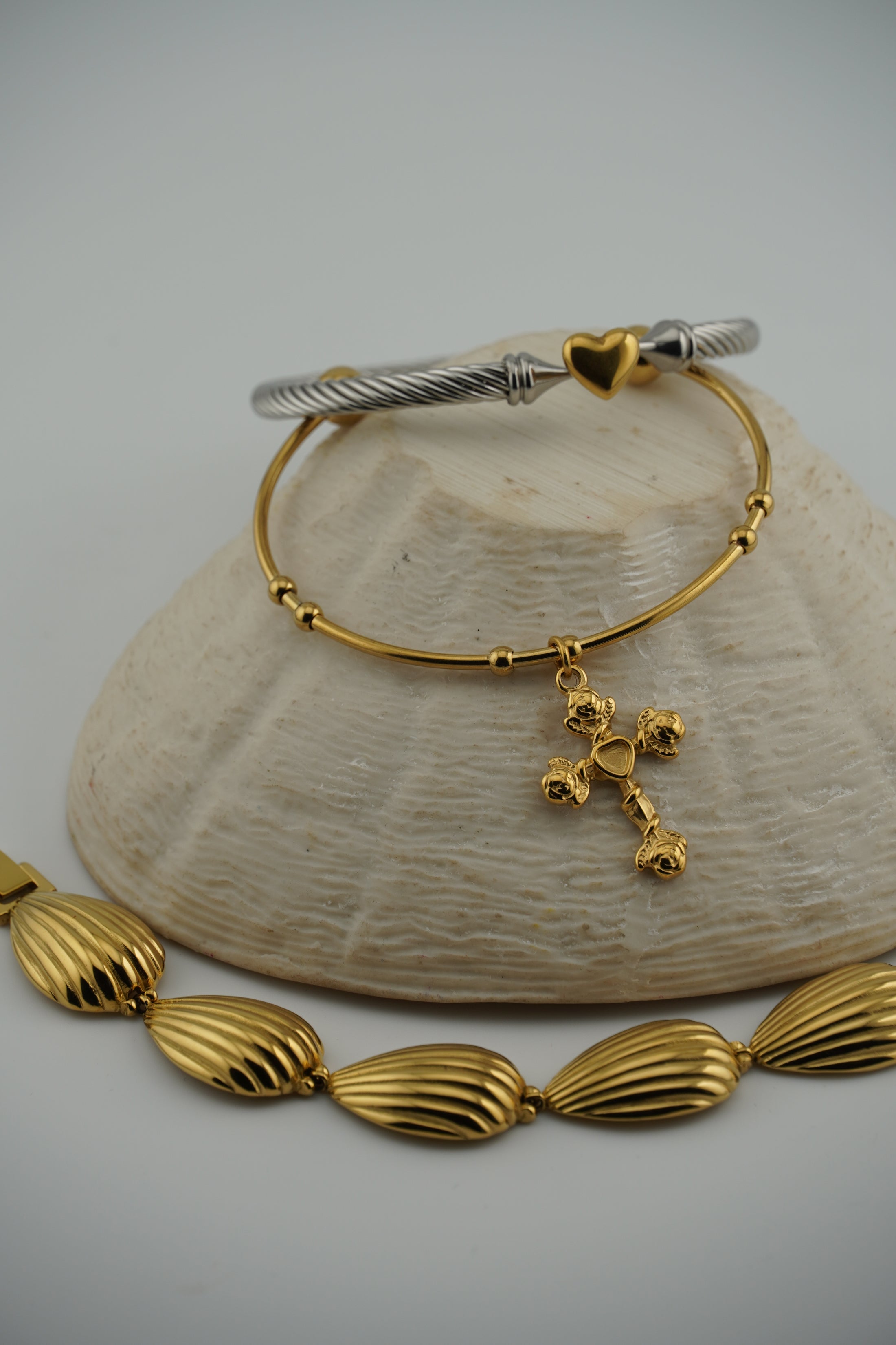 Golden Heart Bangle