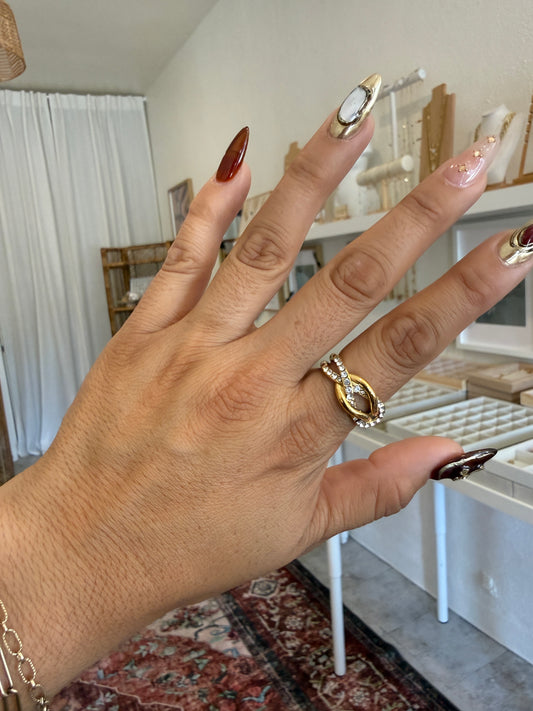 Twist CZ Ring