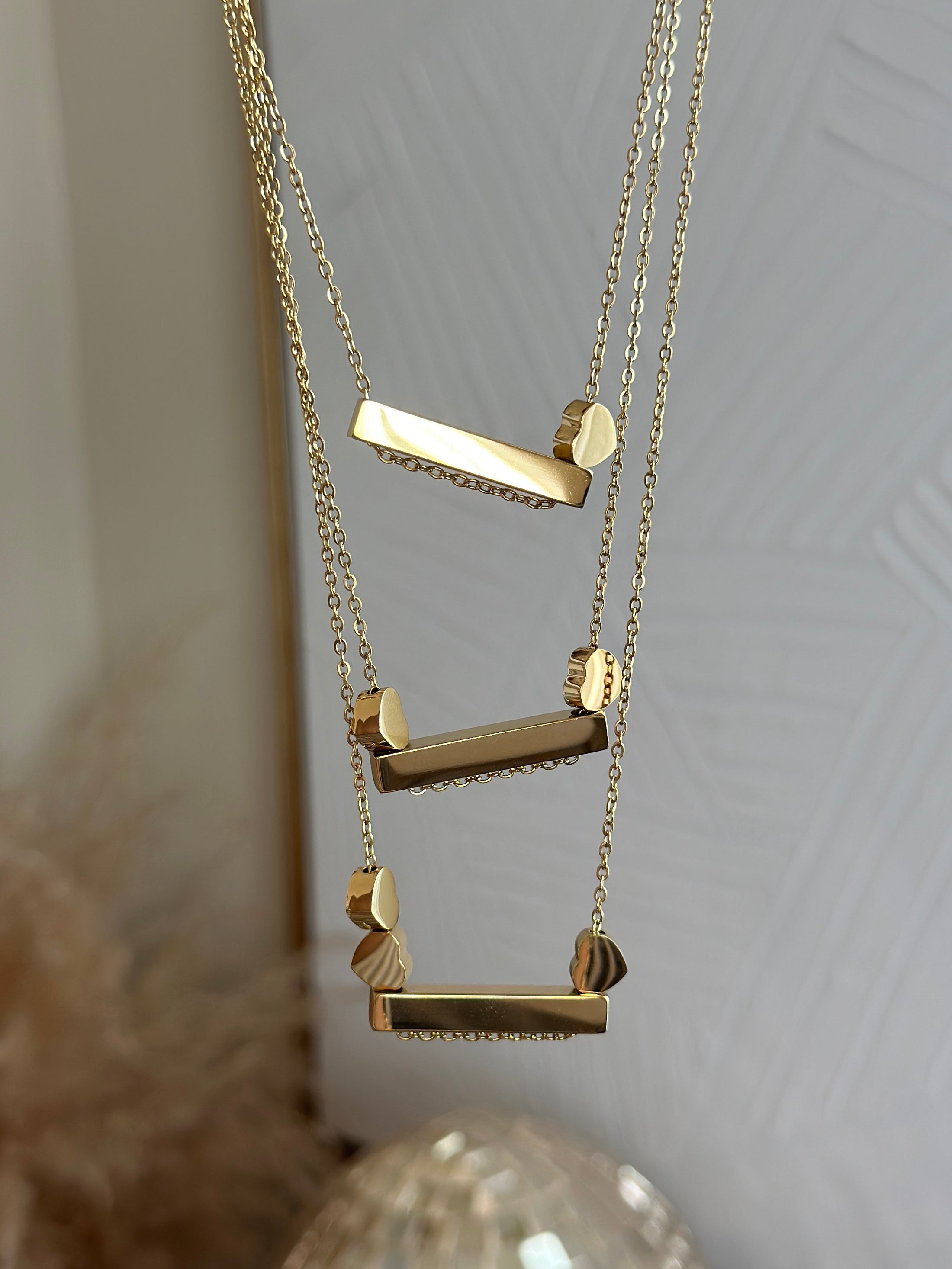 Hearts Bar Necklace