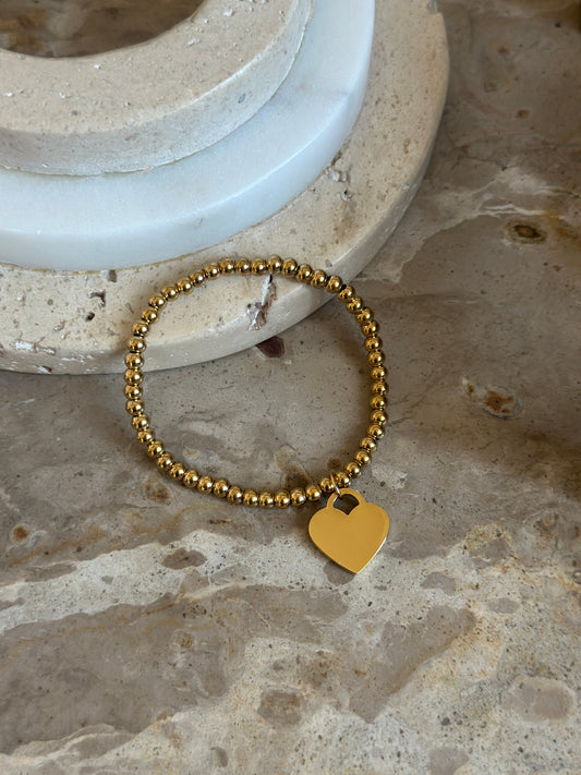 Beaded Heart Bracelet