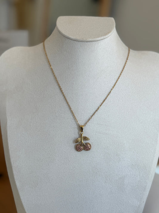 Pink Cherries Necklace