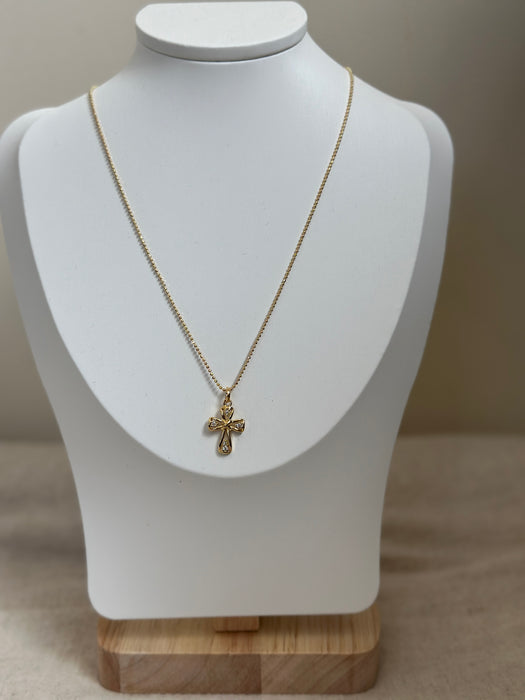 Minimal Cross Necklace
