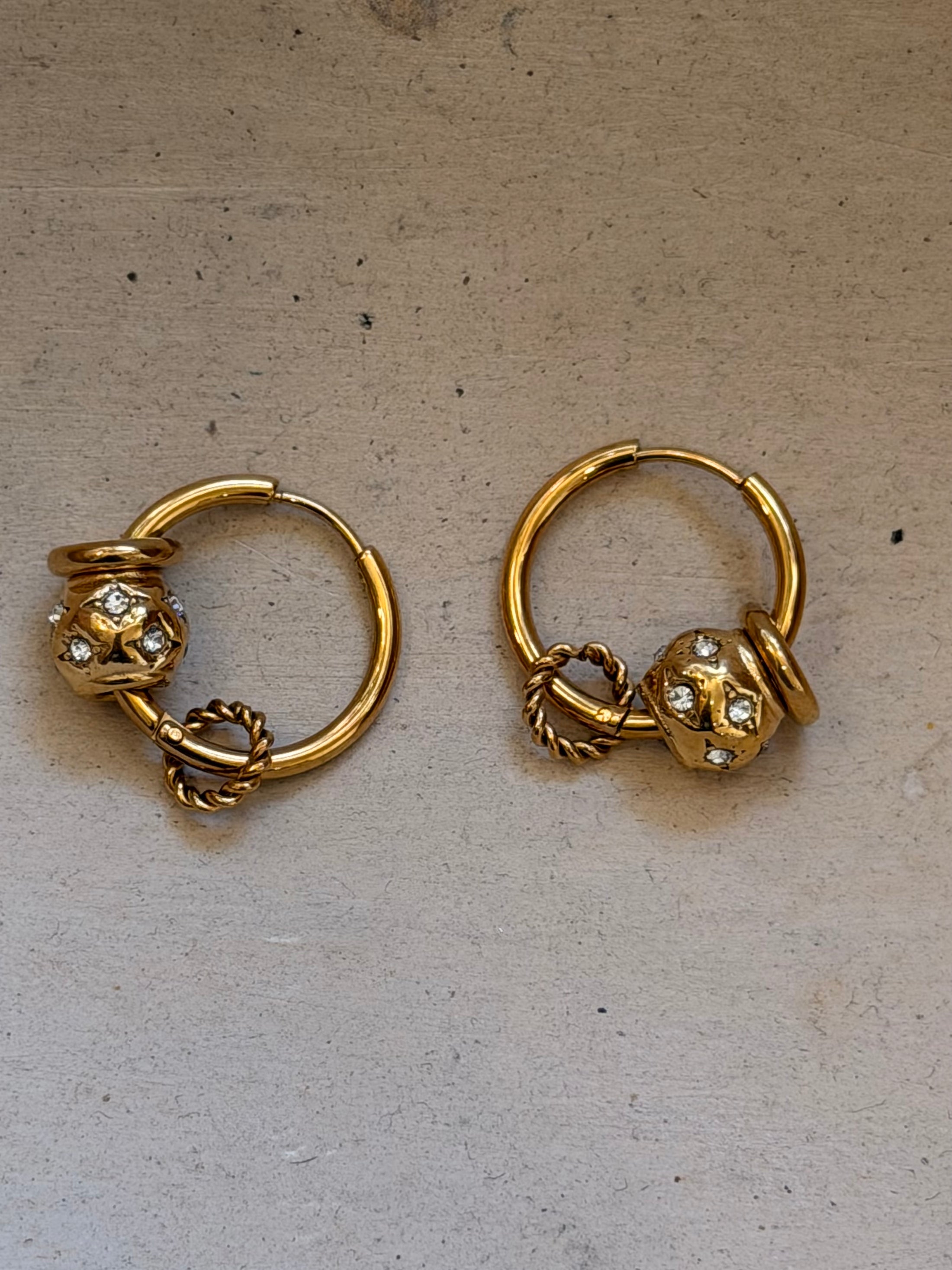 Soleil Charm Hoops