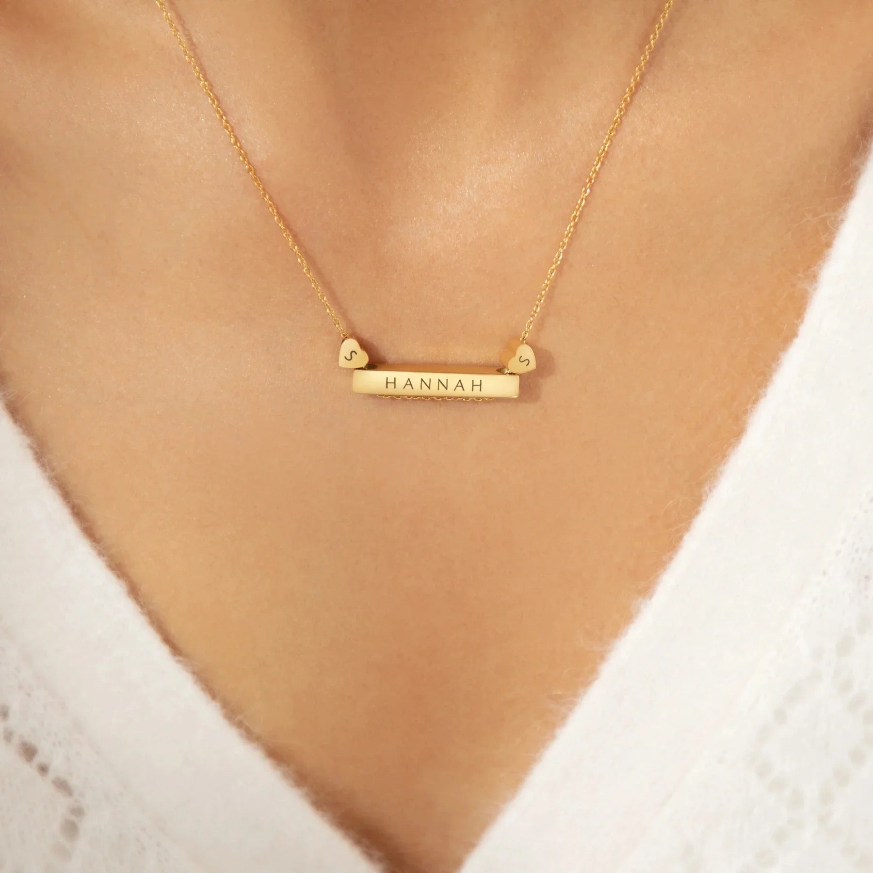 Hearts Bar Necklace