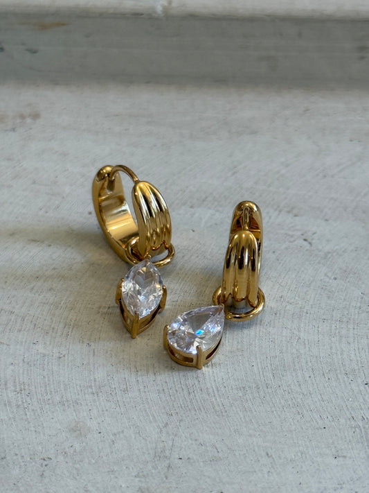 Diamanté Dangling Earrings