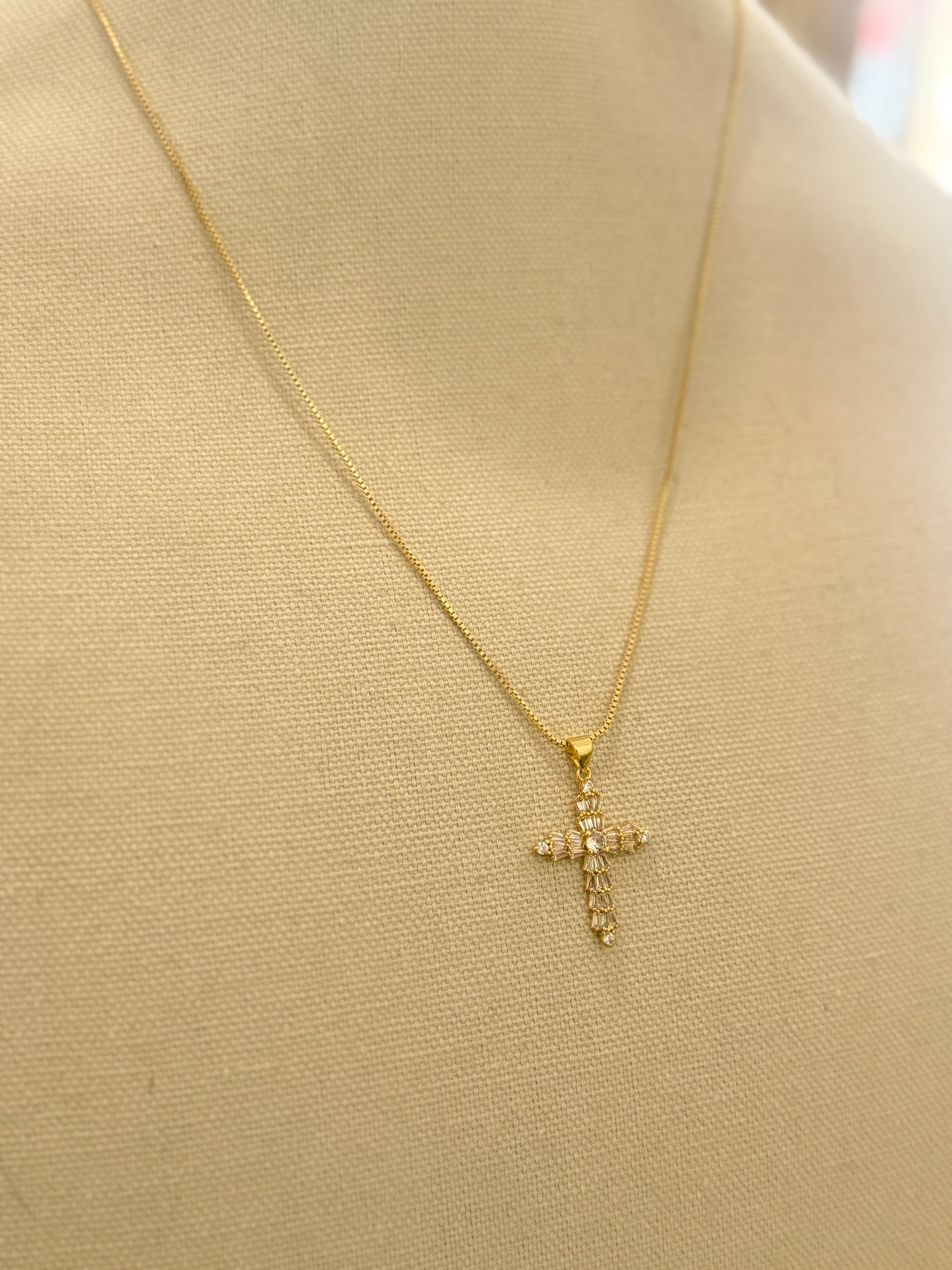 Shimmer Cross Necklace